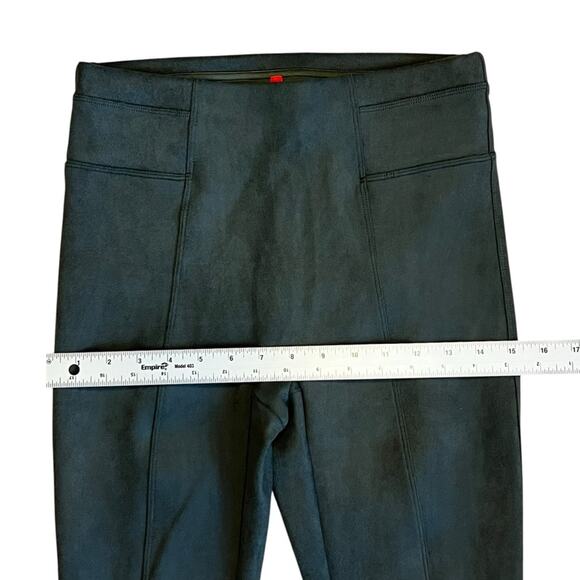 Spanx Women’s Sz S Green Faux Suede Pull On Pants High Rise - Picture 10 of 13